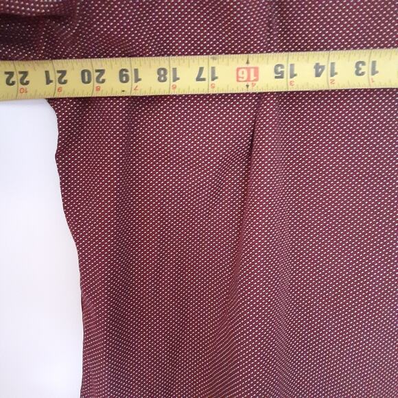 NWT Denim & Flower RS Sz M Printed Poplin Lightweight Printed Edition Maroon - Picture 9 of 10